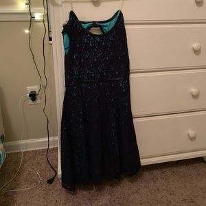 dark blue dress
